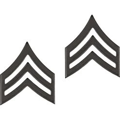 Deals ✔️ Army Sergeant Sta-Brite Black Pin-On ⌛