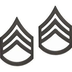 Coupon 😉 Army Staff Sergeant Sta-Brite Black Pin-On 🎉
