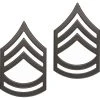 Promo ⭐ Army Sergeant First Class Sta-Brite Black Pin-On 🥰
