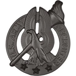 Outlet 🎁 Army Recruiter Sta-Brite Senior Brown Pin-On 🥰